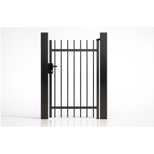 Poarta pietonala aluminiu 900x1800 mm, model Light Straight, negru