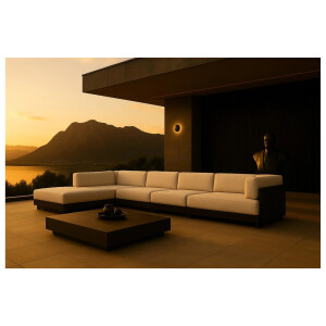Set mobilier premium din aluminiu, pentru terasa/gradina/balcon, model Kyoto ALFA