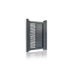 Poarta pietonala aluminiu 900x1800 mm, model Poseidon, gri antracit