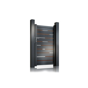 Poarta pietonala aluminiu 900x1800 mm, model Ragnar, gri antracit