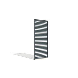 Paravan din Jaluzele Ajustabile Manual pentru Pergola, 1230x2285mm, Structura Gri RAL 7016