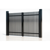 Poarta auto batanta aluminiu 3000x1800 mm, model Light Straight, negru