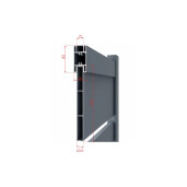 Set porti aluminiu 900x1800 + 3000x1800 mm, model Neptun, maro