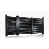 Set porti aluminiu 900x1800 + 3000x1800 mm, model Jaluzea Suprem, negru