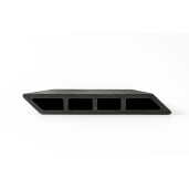 Placa gard WPC forma romb, 3D, culoare Negru, Dimensiune 120x4000mm, Grosime 20.5mm