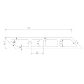 Placa gard WPC forma romb, 3D, culoare Negru, Dimensiune 120x4000mm, Grosime 20.5mm