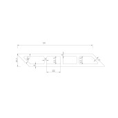 Placa gard WPC forma romb, 3D, culoare Maro, Dimensiune 120x4000mm, Grosime 20.5mm