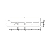 Placa gard WPC 3D Negru, Dimensiune 120x4000mm, Grosime 21mm