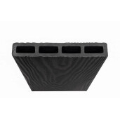 Placa gard WPC 3D Negru, Dimensiune 120x4000mm, Grosime 21mm