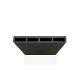 Placa gard tip scandura din WPC lemn compozit, 150x20.6mm, textura lemn gri