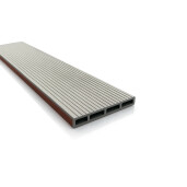 Placa de gard 3D, din compozit de lemn si plastic WPC, culoare gri deschis, 150 x 20 mm, lungime 2m sau 4 m
