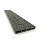Placa de gard 3D, din compozit de lemn si plastic WPC, culoare gri inchis, 150 x 20 mm, lungime 2m sau 4 m