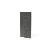 Placa Gard 3D Ambele Fete Textura Lemn WPC Gri Inchis, Dimensiune 150x20mm, Lungime 2m sau 4m