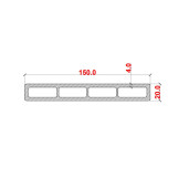 Placa Gard 3D Ambele Fete Textura Lemn WPC Maro, Dimensiune 150x20mm, Lungime 2m sau 4m