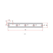 Placa gard WPC 3D ambele fete, Maro, Dimensiune: 150x4000mm, Grosime: 21mm