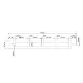 Placa gard WPC cu imbinare, maro, 20x150x4000mm