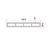 Placa gard tip scandura din WPC lemn compozit, 150x20.6mm, textura lemn bej