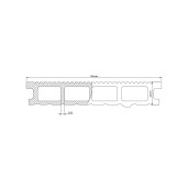Placa Decking WPC Lemn Compozit WPC 146x24mm, L 3800mm, Gama ECO 3800 mm
