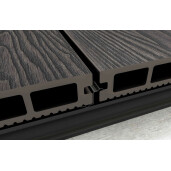 Placa deck terasa WPC 3D, tip pardoseala/dusumea WPC, 145x25 mm, maro linii periat 3800 mm