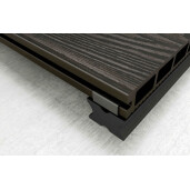 Placa deck terasa WPC 3D, tip pardoseala/dusumea WPC, 145x25 mm, maro linii periat 3800 mm