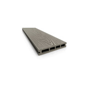 Placa deck terasa WPC 3D, tip pardoseala/dusumea WPC, 145x25 mm, gri deschis lemn 3800 mm