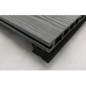 Placa deck terasa WPC 3D, tip pardoseala/dusumea WPC, 145x25 mm, gri deschis lemn 3800 mm