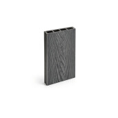 Placa deck terasa WPC 3D, tip pardoseala/dusumea WPC, 145x25 mm, gri antracit lemn 3800 mm