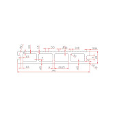 Placa deck terasa WPC 3D, tip pardoseala/dusumea WPC, 145x25 mm, gri antracit lemn 3800 mm