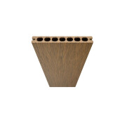 Placa WPC decking antichizat /dungi stejar inchis, gol rotund Dimensiune: 146x22.8mm, Lungime: 3800mm