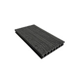 Placa WPC decking antichizat /dungi WPC gri deschis, gol rotund Dimensiune: 146x22.8mm, Lungime: 3800mm