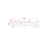 Placa Deck 3D Gri din WPC 150x23mm, L 3800mm, Structura cu Gol Rotund pentru Rezistenta Sporita