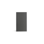 Placa Deck 3D Gri din WPC 150x23mm, L 3800mm, Structura cu Gol Rotund pentru Rezistenta Sporita