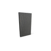 Placa Deck 3D Gri din WPC 150x23mm, L 3800mm, Structura cu Gol Rotund pentru Rezistenta Sporita