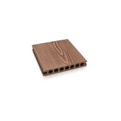 Placa Deck 3D Maro din WPC 145x24mm, L 3800mm, Structura cu Gol Rotund pentru Rezistenta Sporita.