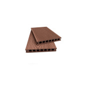 Placa Deck 3D Maro din WPC 145x24mm, L 3800mm, Structura cu Gol Rotund pentru Rezistenta Sporita.