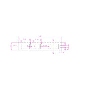 Placa Final Deck WPC Gri Deschis , Dimensiune 146x25mm L 4000mm