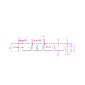Placa Final Deck WPC Maro , Dimensiune 146x25mm L 4000mm