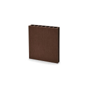 Placă Deck 3D cu 2 fete, din WPC 148x23mm, L 3800mm, Structura cu Gol Rotund pentru Rezistenta Sporita, o fata maro, o fata gri deschis