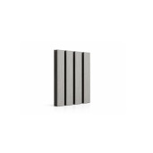 Riflaj WPC coextrudat canelat gri deschis pe fond negru, Dimensiune: 219x26mm, Lungime 3600mm
