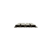 Riflaj WPC coextrudat canelat gri deschis pe fond negru, Dimensiune: 219x26mm, Lungime 3600mm