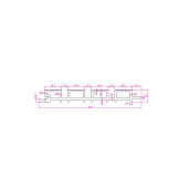 Riflaj WPC coextrudat canelat gri inchis pe fond negru, Dimensiune: 219x26mm, Lungime 3600mm