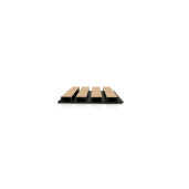 Riflaj WPC coextrudat canelat maro artar pe fond negru, Dimensiune: 219x26mm, Lungime 3600mm