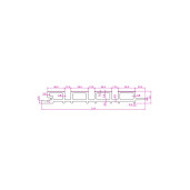 Riflaj WPC coextrudat canelat maro artar pe fond negru, Dimensiune: 219x26mm, Lungime 3600mm