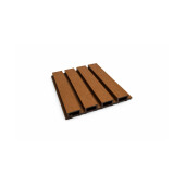 Riflaj WPC coextrudat canelat maro tec, Dimensiune: 219x26mm, Lungime: 3600mm