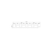 Riflaj WPC coextrudat canelat negru, Dimensiune: 220x26mm, Lungime: 3600mm