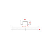 Grinda montaj deck din aluminiu, Dimensiune: 65 x 25 mm, lungime: 6000 mm