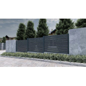 Gard WPC Cu Placaj Ares Aluminiu, Hard Strips