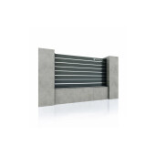 Gard WPC Cu Placaj Ares Aluminiu, Soft Strips