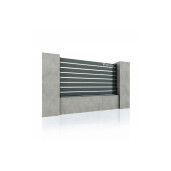 Gard WPC Cu Placaj Ares Aluminiu, Soft Strips