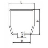 Sina pentru poarta autoportanta 100x89x5mm 5.8m zincata